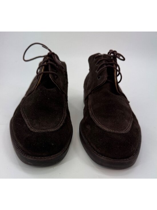 Vintage Cable & Co Hugo Chuckla Italy Brown Suede Leather Mens Lace-Up Dress Sho